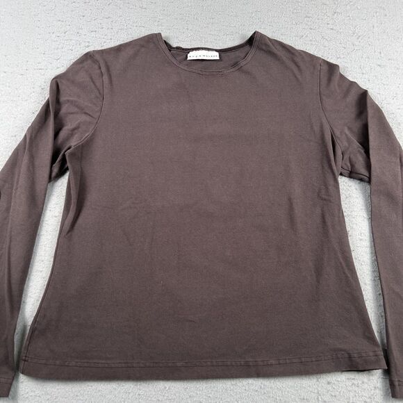 Bryan Walker Brown Cotton Blend Long‎ Sleeve Round Neck Pullover Shirt Women’s L - Picture 10 of 16